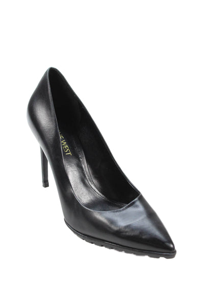 Nine West Womens Pointed Toe Slip On Stiletto Heels Black Size 6