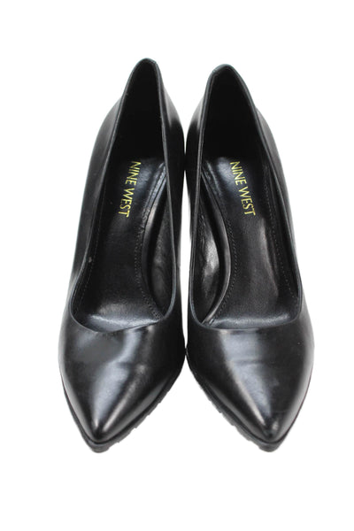Nine West Womens Pointed Toe Slip On Stiletto Heels Black Size 6