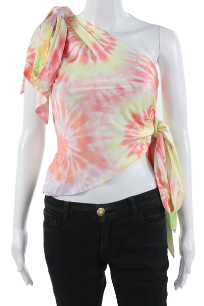 Lovers + Friends Womens Sleeveless Tie Neck Pink Top Size 2XS
