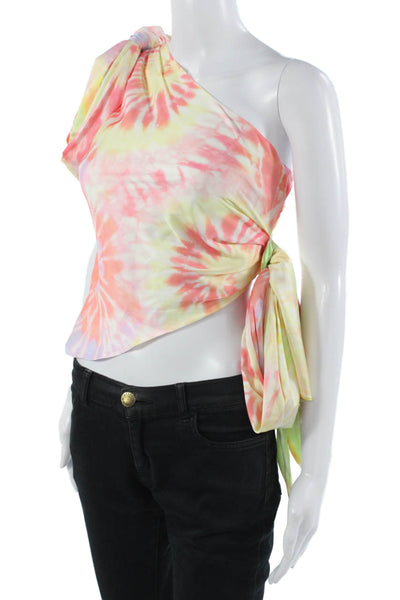 Lovers + Friends Womens Sleeveless Tie Neck Pink Top Size 2XS