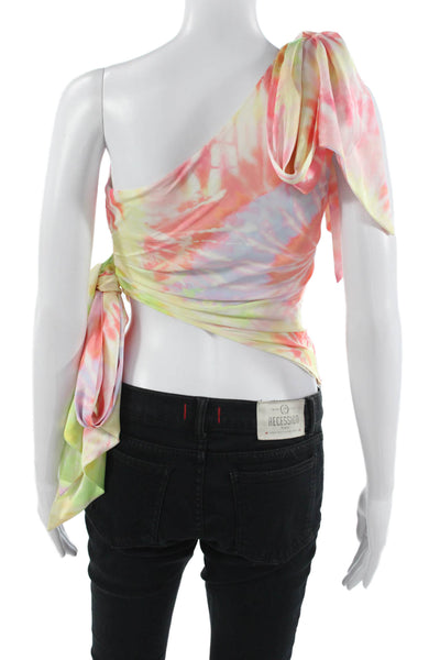 Lovers + Friends Womens Sleeveless Tie Neck Pink Top Size 2XS