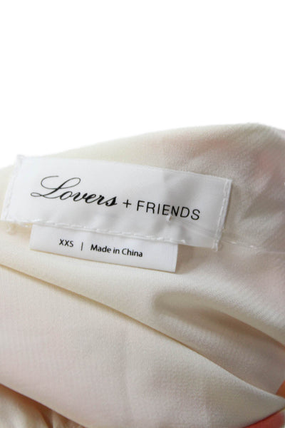 Lovers + Friends Womens Sleeveless Tie Neck Pink Top Size 2XS