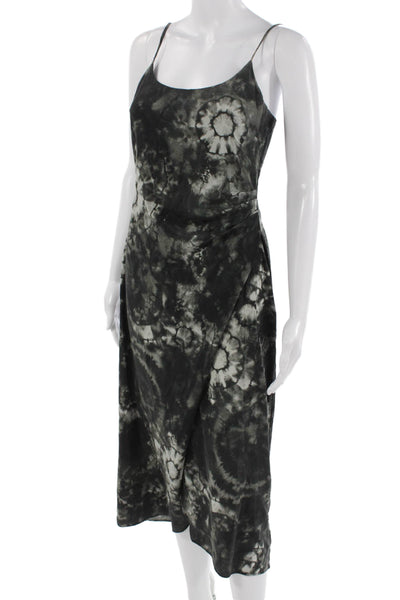 The Westside Womens Slip Dress Black Silk Sleeveless Long Size 2