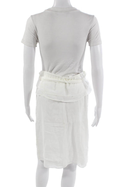 J Crew Women White Peasant Skirt Cotton Size S
