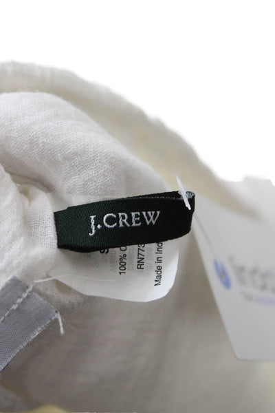 J Crew Women White Peasant Skirt Cotton Size S