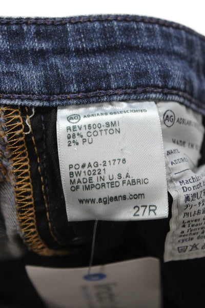AG Adriano Goldschmied Womens Dark Blue Skinny Ankle Jeans Size 27