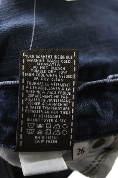 7 For All Mankind Women Skinny Ankle Jeans Blue Low Rise Size 26