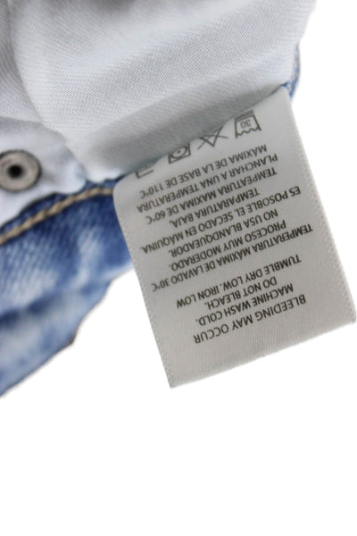 Hidden Womens Ankle Cropped High Rise Jeans Light Blue Button Size 25