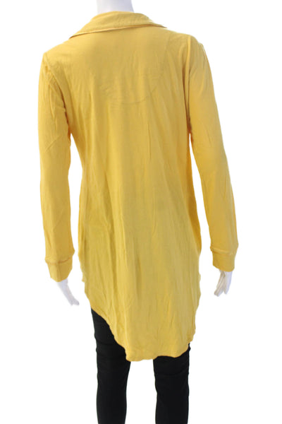 Cosabella Womens Yellow Petite Tunic Button-Up Long Sleeve Pima Modal Size S