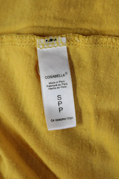 Cosabella Womens Yellow Petite Tunic Button-Up Long Sleeve Pima Modal Size S