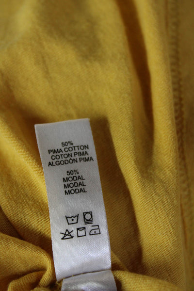 Cosabella Womens Yellow Petite Tunic Button-Up Long Sleeve Pima Modal Size S