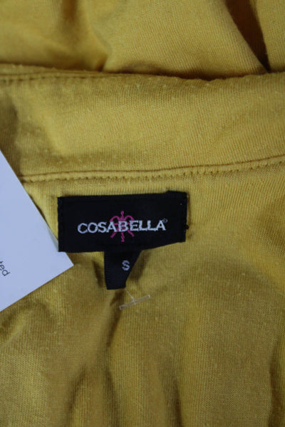 Cosabella Womens Yellow Petite Tunic Button-Up Long Sleeve Pima Modal Size S