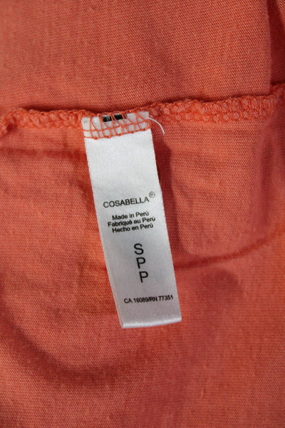 Cosabella Womens Button Up Tunic Long Sleeve Orange Size S