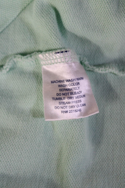 Vineyard Vines Women Light Blue Collared Short Sleeve Basic Polo Cotton Size XS