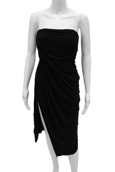 Alice + Olivia Womens Bodycon Midi Dress Black Sleeveless Tencel Cotton Size XS