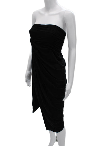 Alice + Olivia Womens Bodycon Midi Dress Black Sleeveless Tencel Cotton Size XS