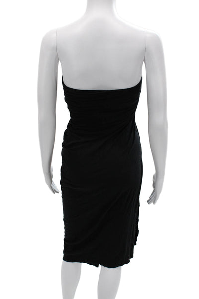 Alice + Olivia Womens Bodycon Midi Dress Black Sleeveless Tencel Cotton Size XS