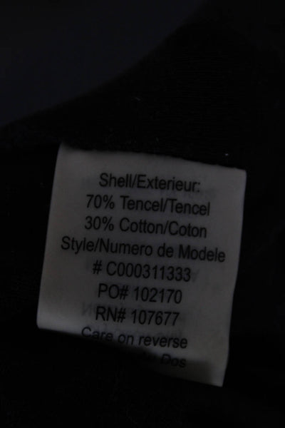 Alice + Olivia Womens Bodycon Midi Dress Black Sleeveless Tencel Cotton Size XS