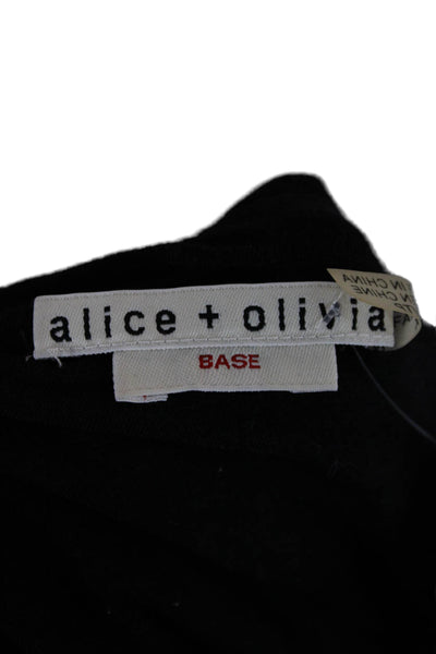 Alice + Olivia Womens Bodycon Midi Dress Black Sleeveless Tencel Cotton Size XS