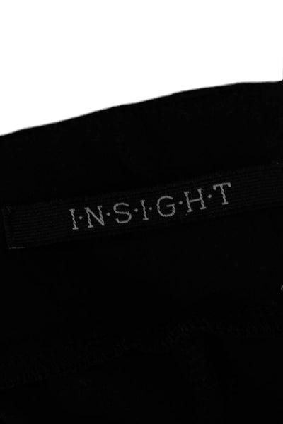 Insight Womens Ankle Leggings Black Rayon Nylon Spandex Size 4