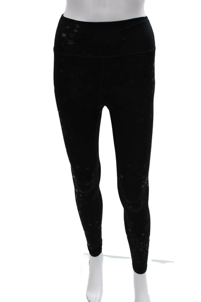 Spiritual Gangster Women Black Ankle Leggings Stars Size XS