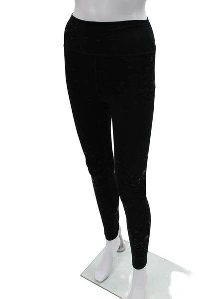 Spiritual Gangster Women Black Ankle Leggings Stars Size XS