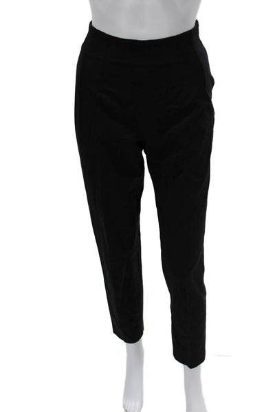 Piazza Sempione Womens Black Cropped Ankle Dress Pants Wool Zip 25in Size S