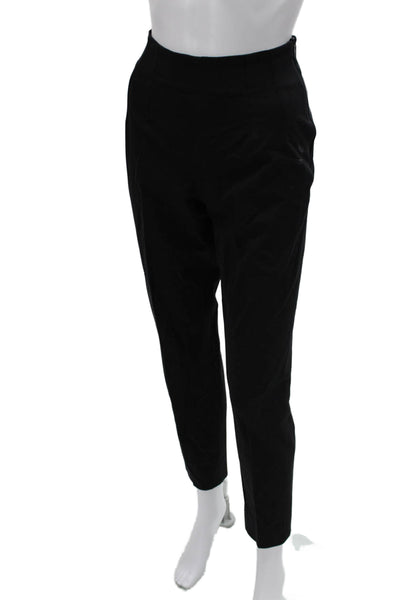 Piazza Sempione Womens Black Cropped Ankle Dress Pants Wool Zip 25in Size S