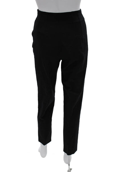 Piazza Sempione Womens Black Cropped Ankle Dress Pants Wool Zip 25in Size S