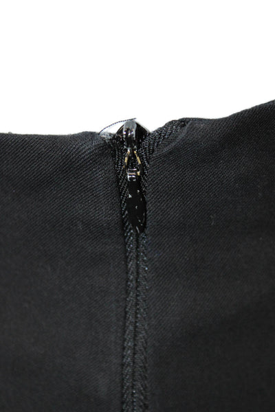 Piazza Sempione Womens Black Cropped Ankle Dress Pants Wool Zip 25in Size S