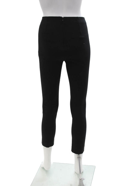Rag & Bone Women Ankle Cropped Black Pants Zip Size 0