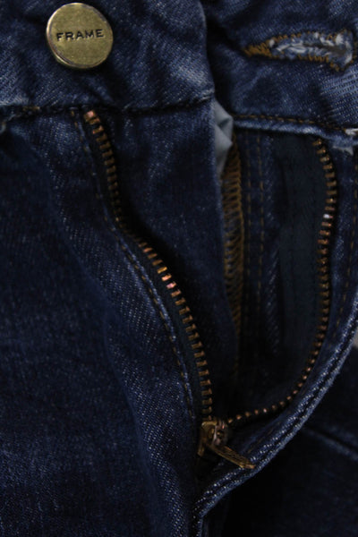 Frame Womens Cropped Flared Jeans Dark Blue Mid Rise 23in Size 25