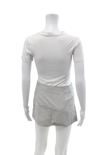 Zara Womens Gray Mini Cargo Skort Polyamide Solid Size XS
