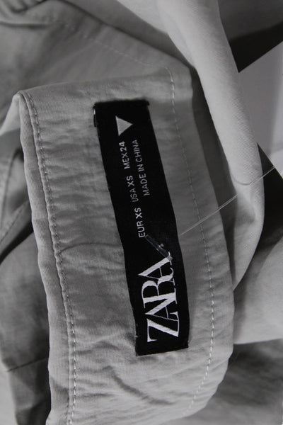 Zara Womens Gray Mini Cargo Skort Polyamide Solid Size XS