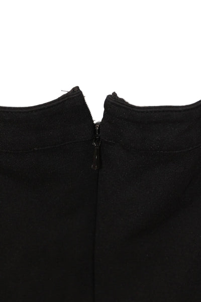 Cupcakes And Cashmere Women Overall Dress Black Square Neck Knee Length Size L