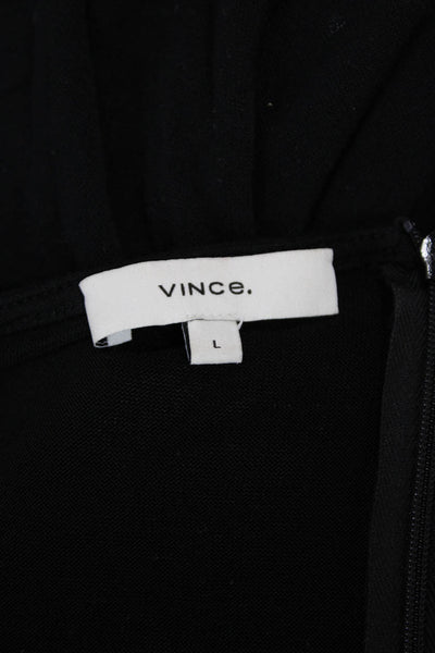 Vince Womens Sheath T-Shirt Dress Black Short Sleeve Crew Neck Size L