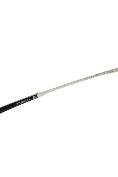 Salt Womens Thin Metal Frame Round Lens Sunglasses Silver