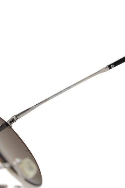 Salt Womens Thin Metal Frame Round Lens Sunglasses Silver