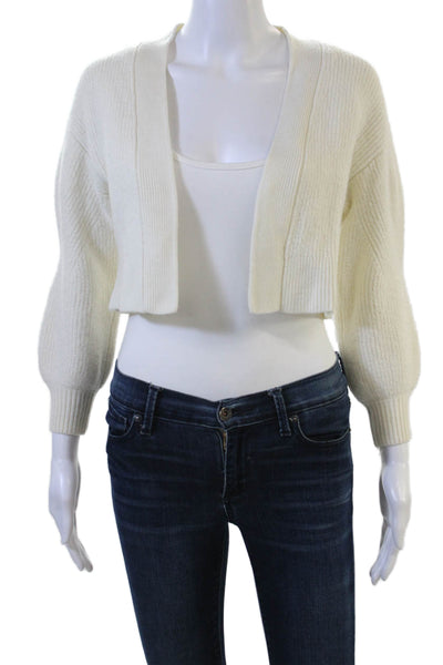 Wilfred Unisex V-Neck White Cardigan Long Sleeve Size 2XS