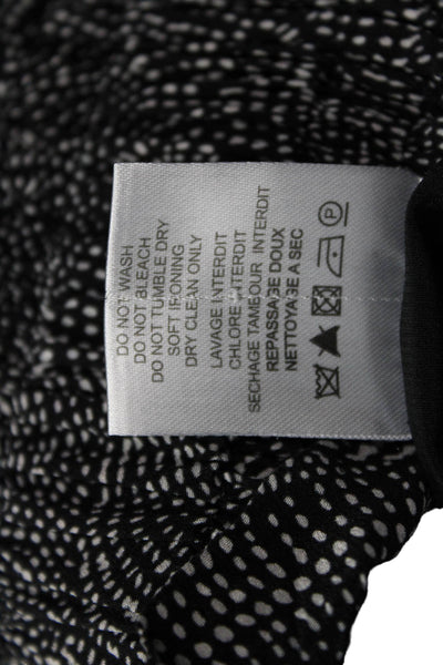 IRO Women Black Silk Geometric A-Line Mini Skirt Size 38