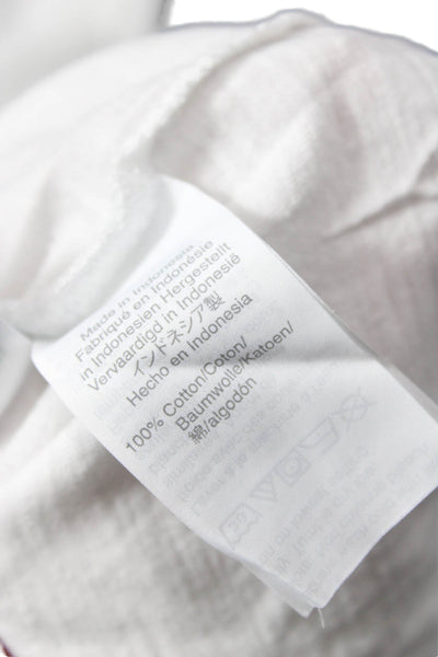 J Crew Womens Basic V-Neck Short Sleeve Cotton T-Shirt White Size 2XL