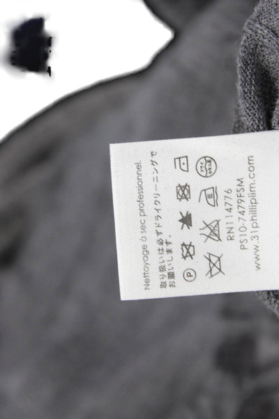 3.1 Phillip Lim Unisex Dark Gray Pullover Sweater Wool Cashmere Size L