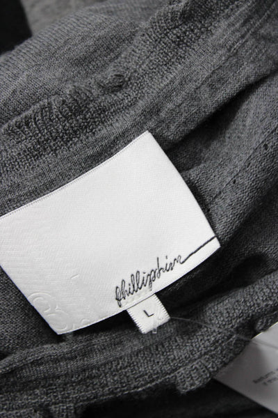 3.1 Phillip Lim Unisex Dark Gray Pullover Sweater Wool Cashmere Size L