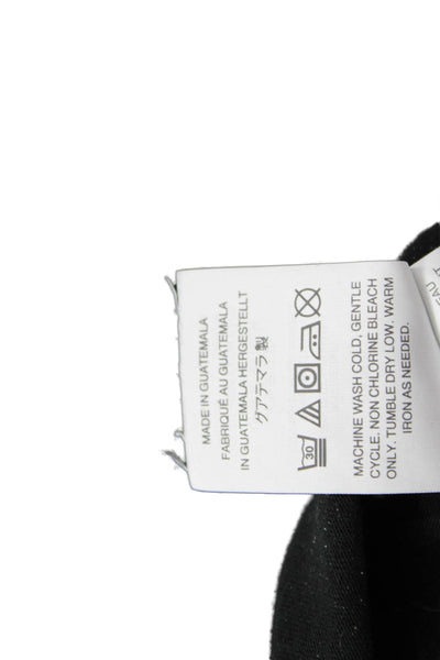 J Crew Women Black V-Neck Basic T-Shirt Short Sleeve Supima Cotton Size 2XL