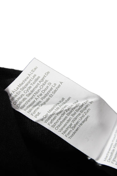 J Crew Womens Basic Black Linen V-Neck Short Sleeve T-Shirt Size 2XL