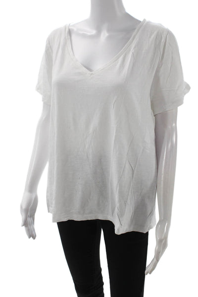 J Crew Womens Basic V-Neck Cotton Short Sleeve T-Shirt Size 2XL