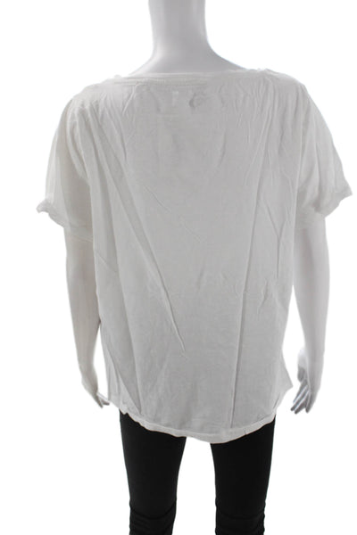 J Crew Womens Basic V-Neck Cotton Short Sleeve T-Shirt Size 2XL