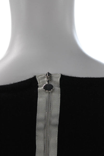 Akris Punto Unisex Black Wool Pullover Sweater Round Neck Long Sleeve Size 16