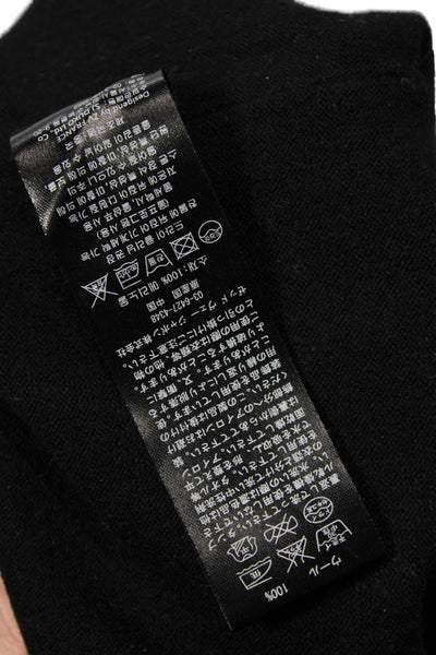 Zadig Unisex Black 100% Merino Wool Skull Pullover Sweater Round Neck Size L