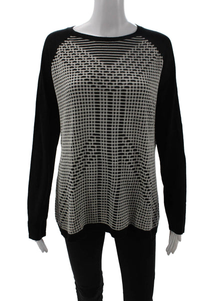 Neiman Marcus Unisex Black Pullover Silk Cashmere Wool Size XL